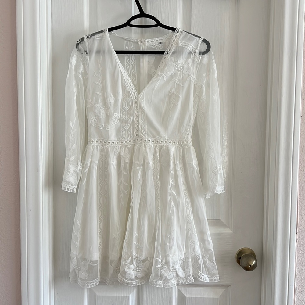 White floral short summer/spring dress